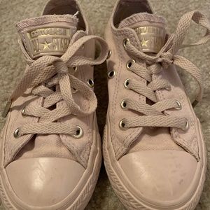 Converse pink rose gold youth size 12